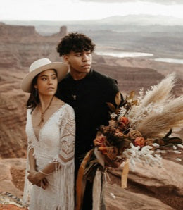 Boho wedding dress using ivory tassle geometric lace Essence 16