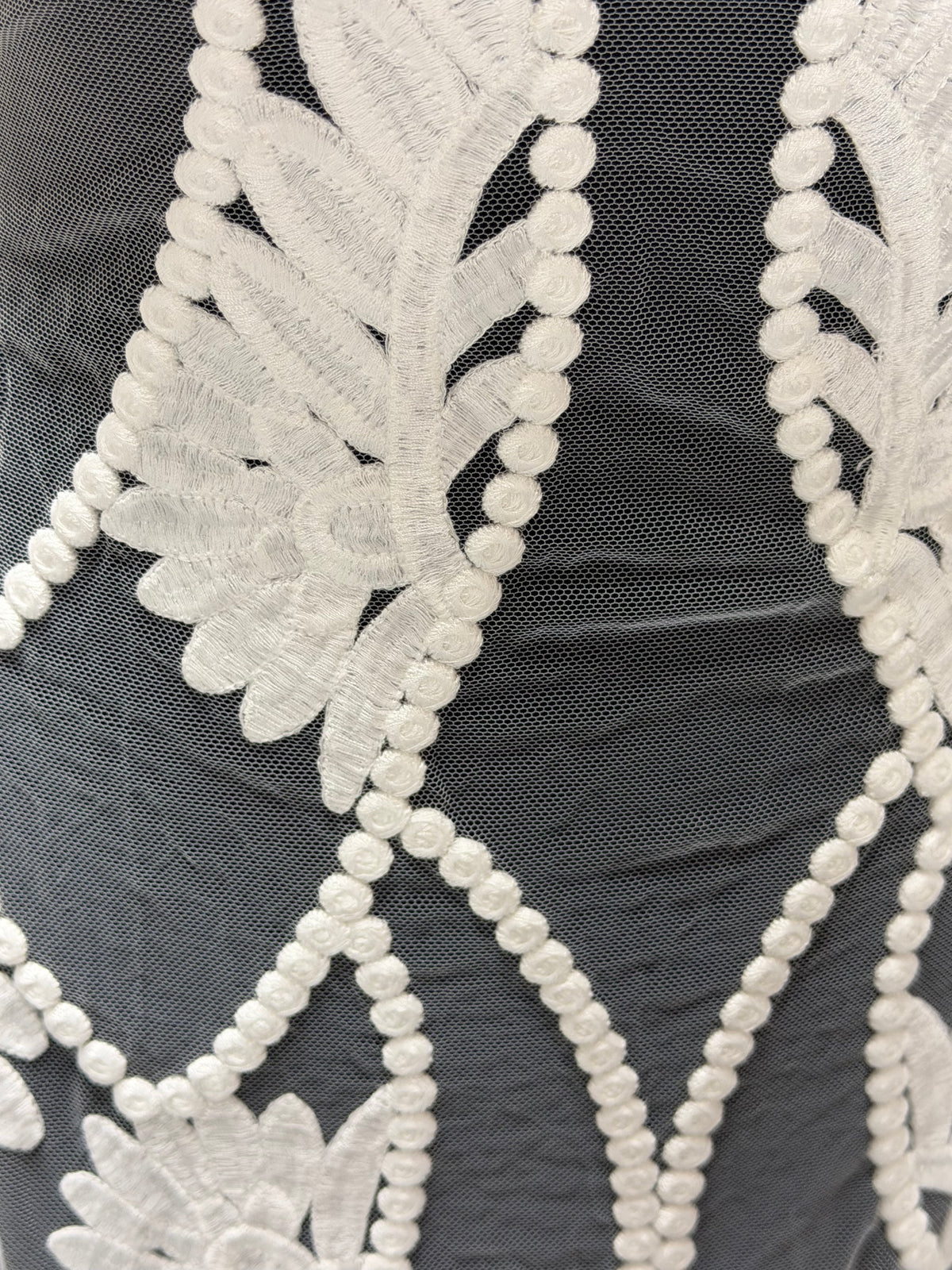 Dentelle brodée ivoire - EB5035