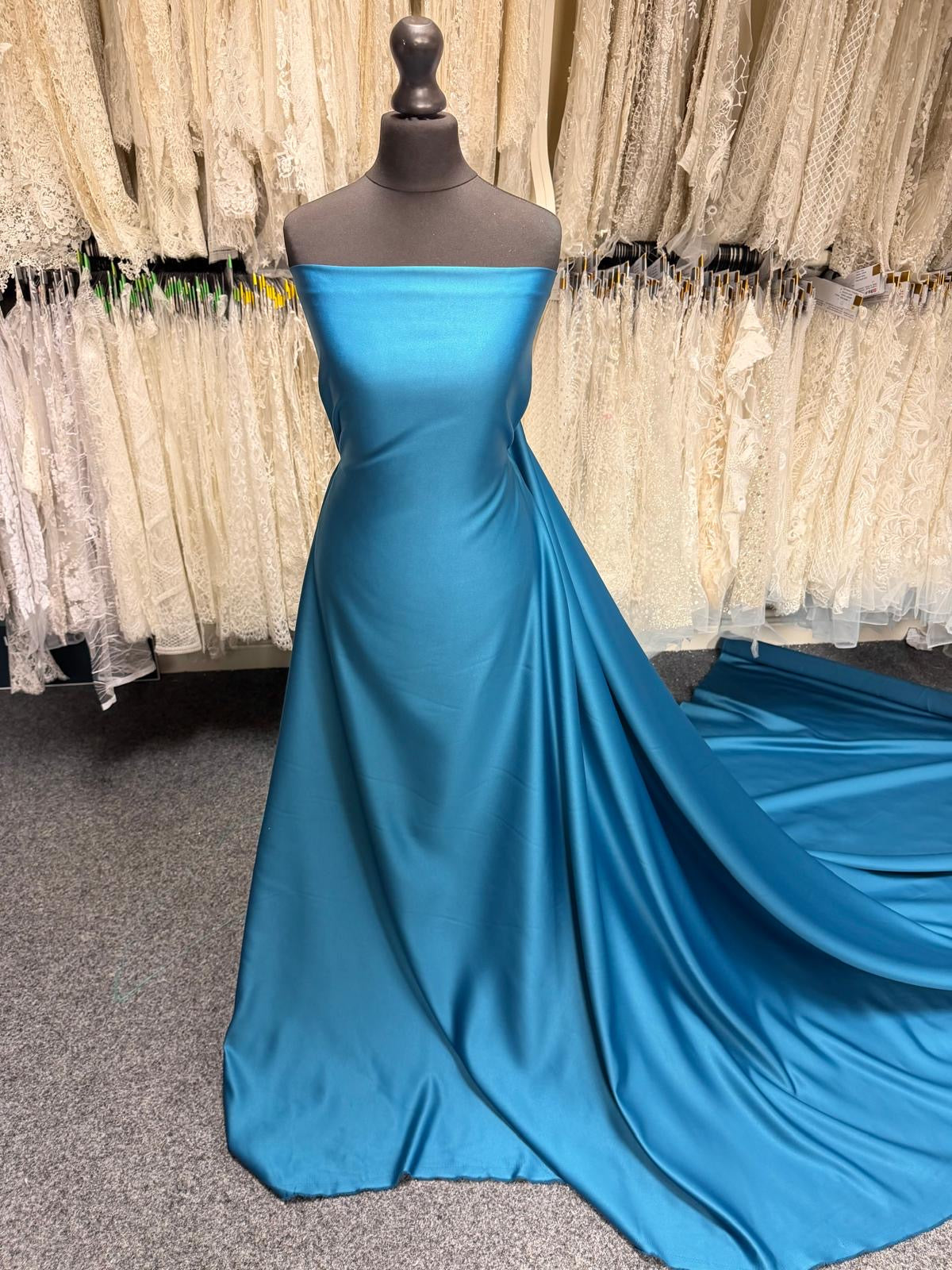 Satin Polyester Bleu Sarcelle - Majestic