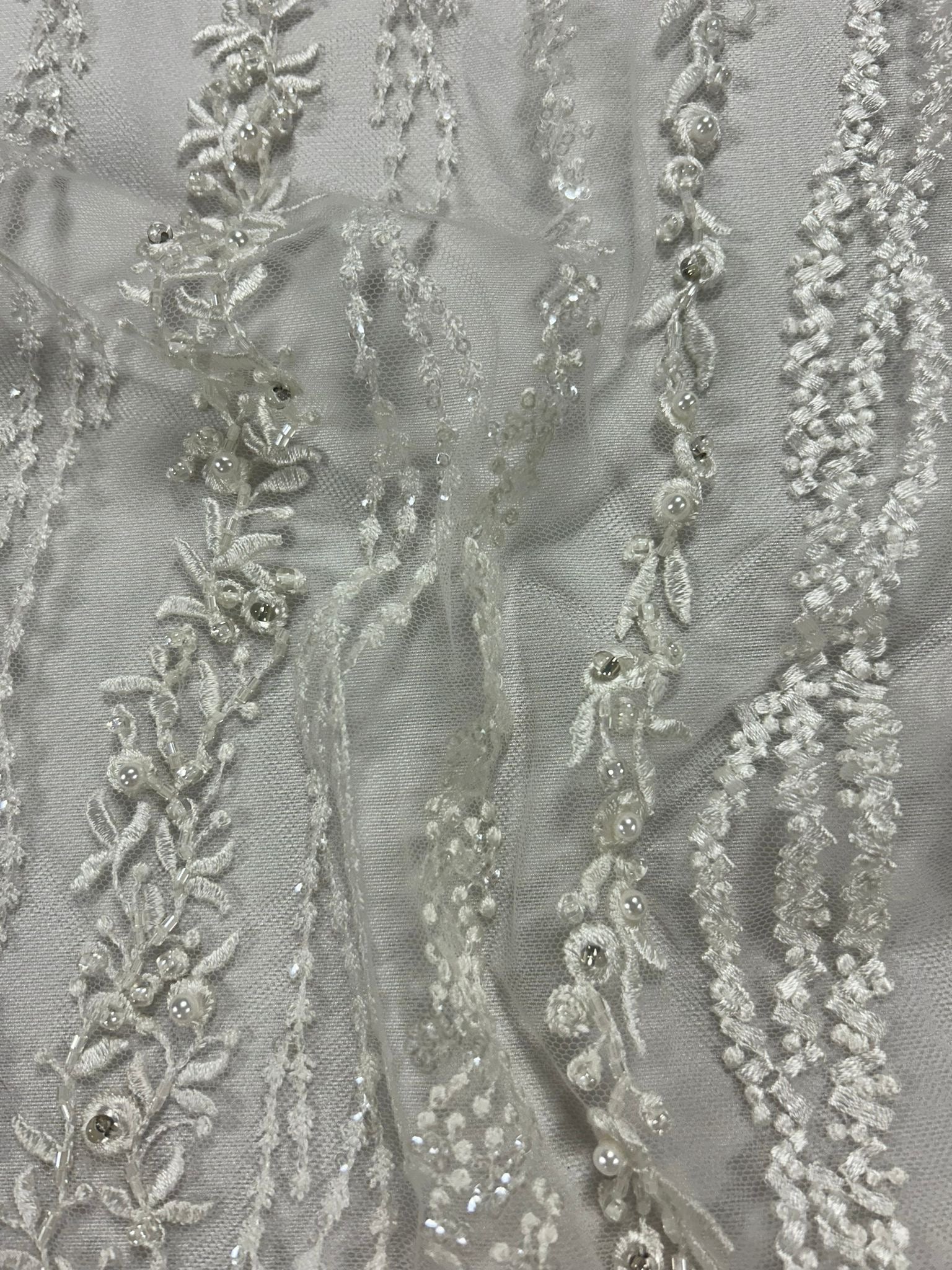 Dentelle Perlée Ivoire Perlée - Paix