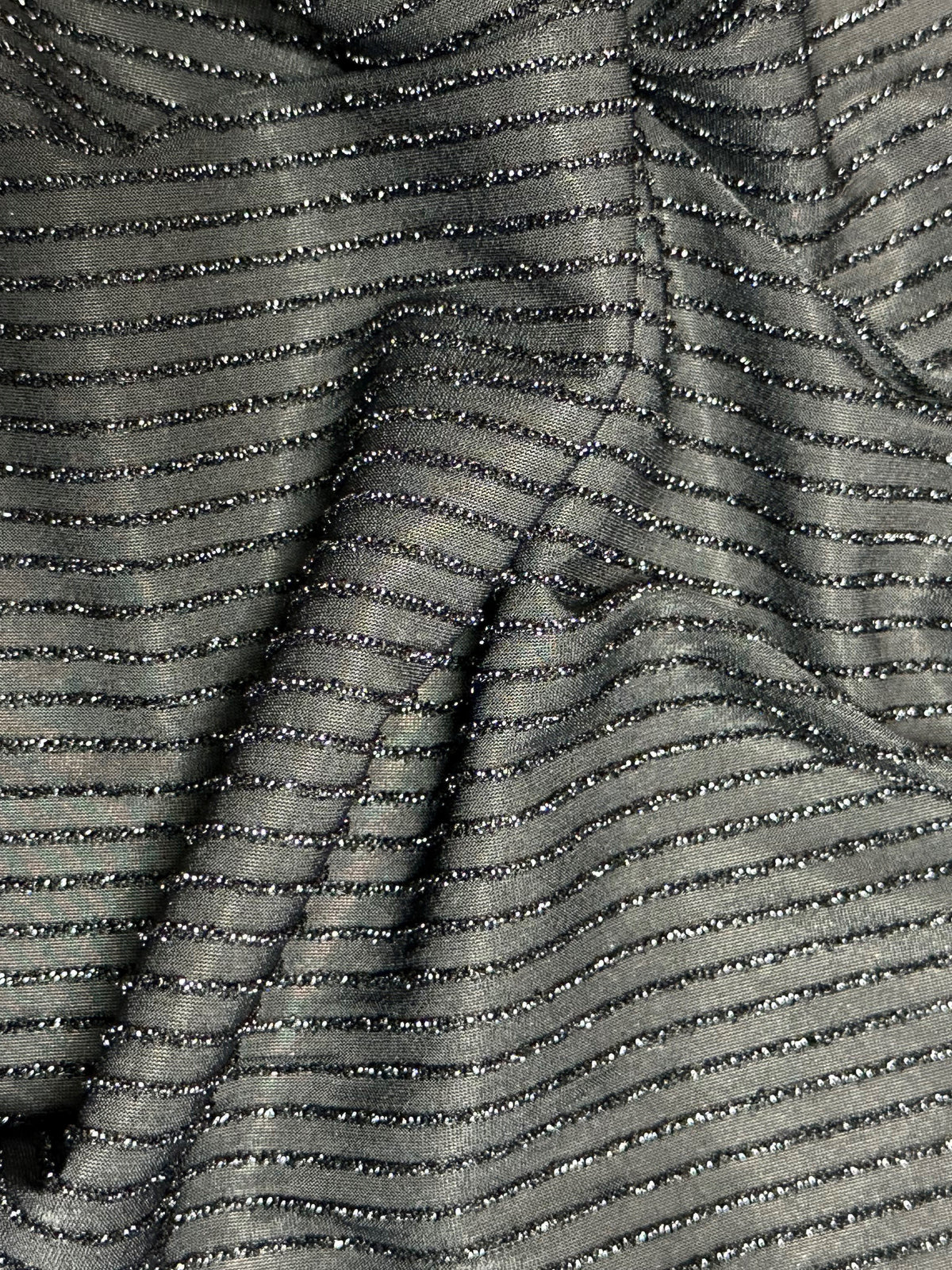 Georgette noire perlée - Buda