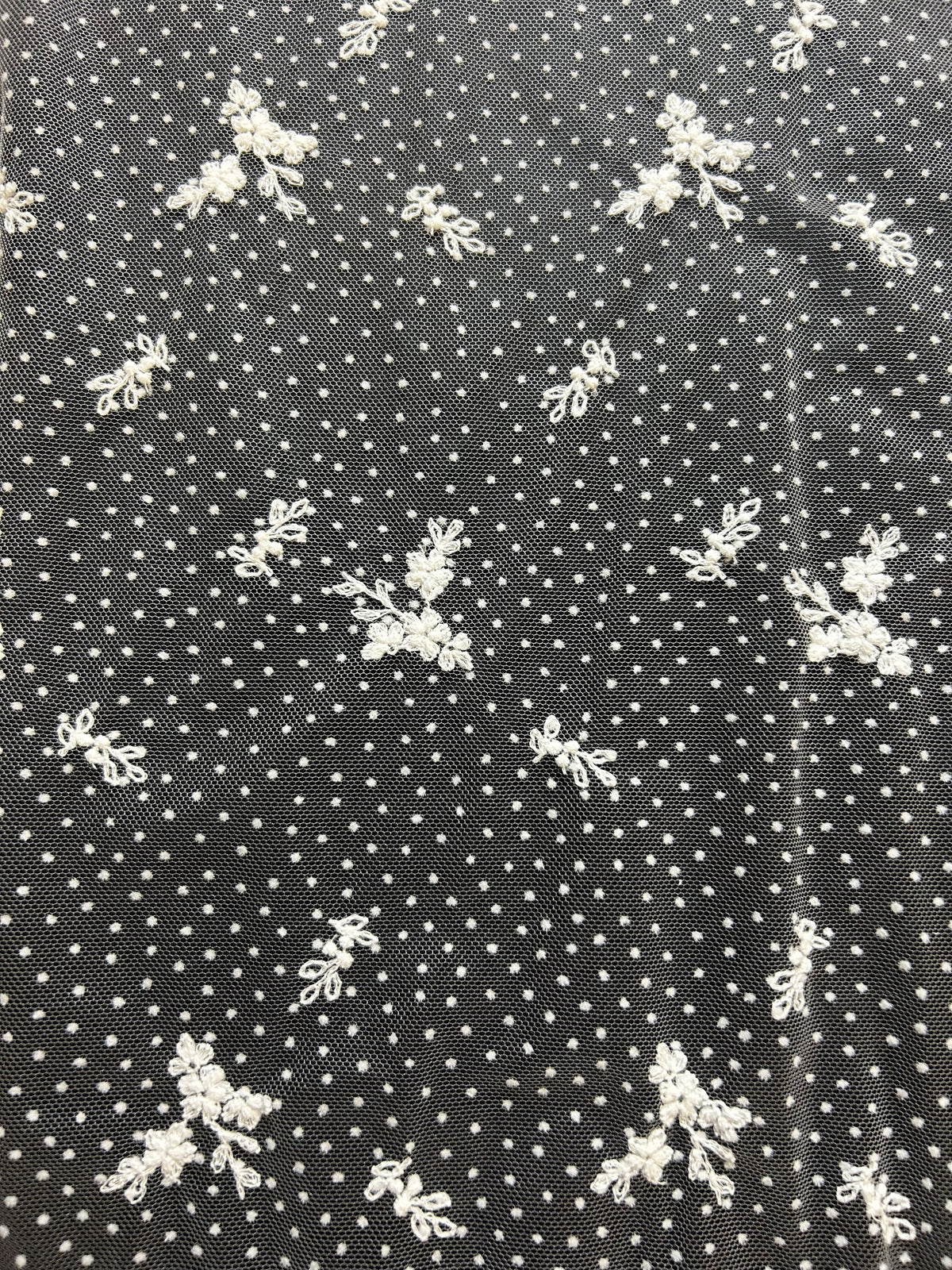 Dentelle brodée ivoire - Aleta