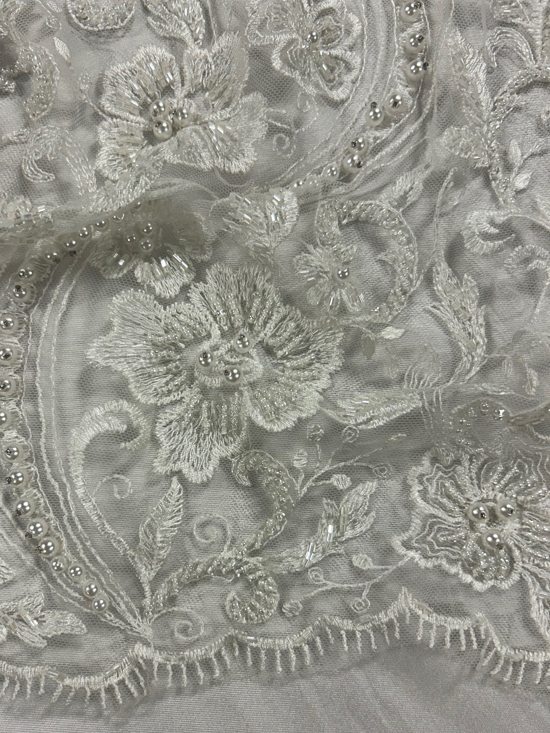 Dentelle Perlée Ivoire - Amara