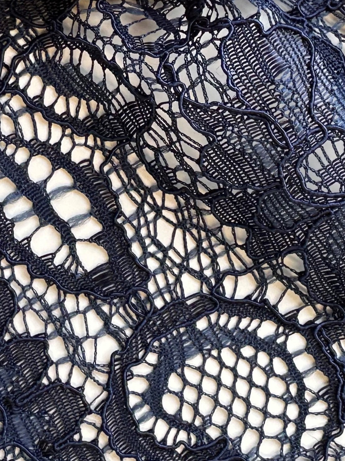 Dentelle cordée bleu arabe - Tocca