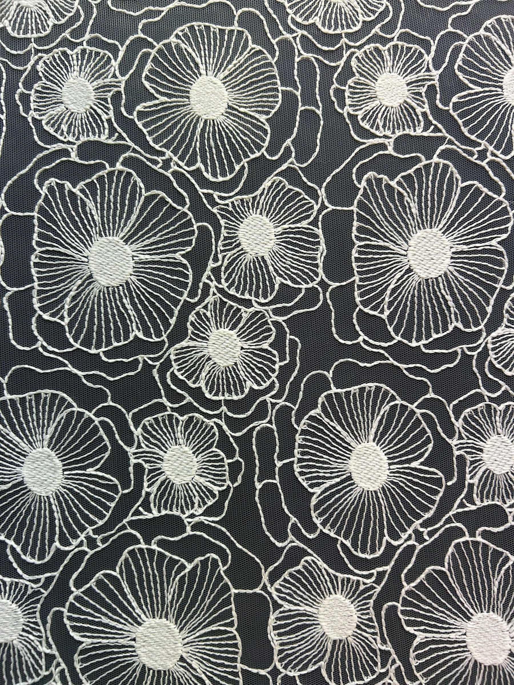 Dentelle brodée ivoire - Arlo
