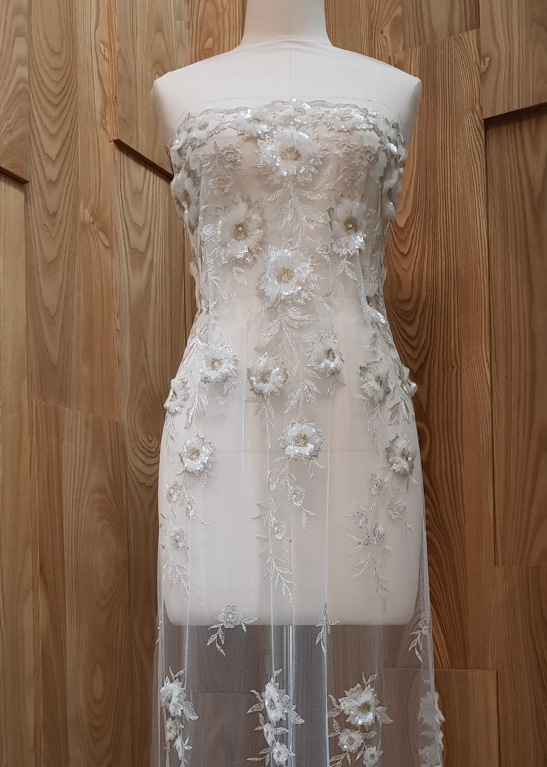 Dentelle Paillette Ivoire - Arvid