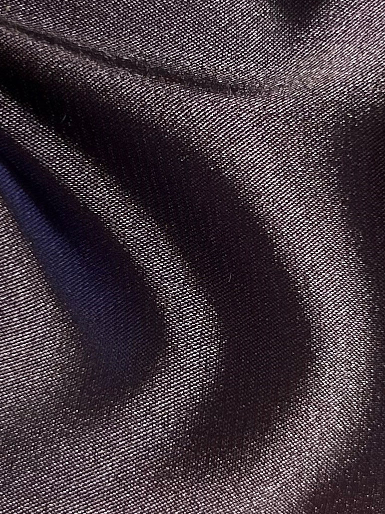 Satin Stretch Polyester Aubergine - Empathie