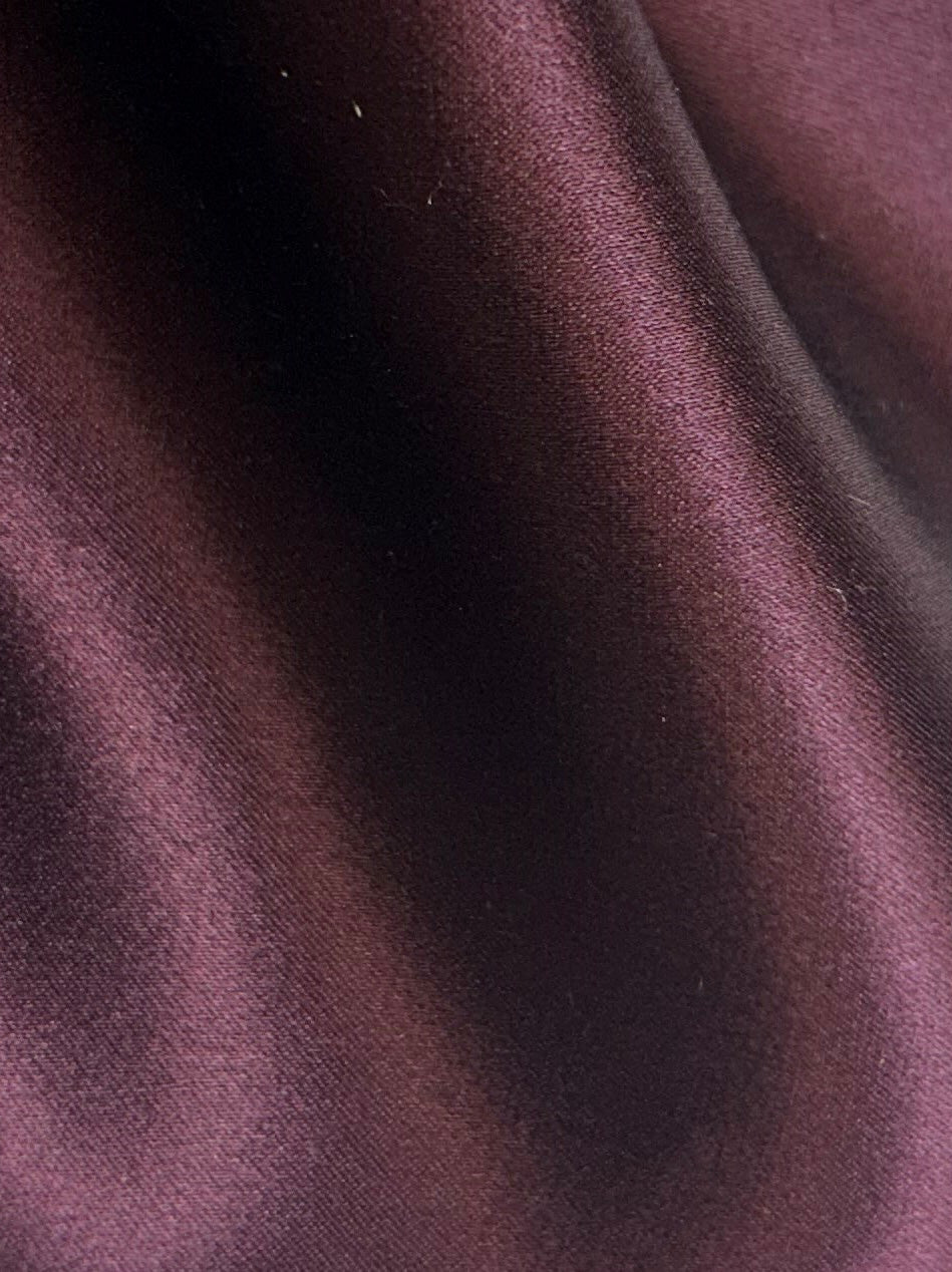 Satin de Soie Aubergine - Splendeur