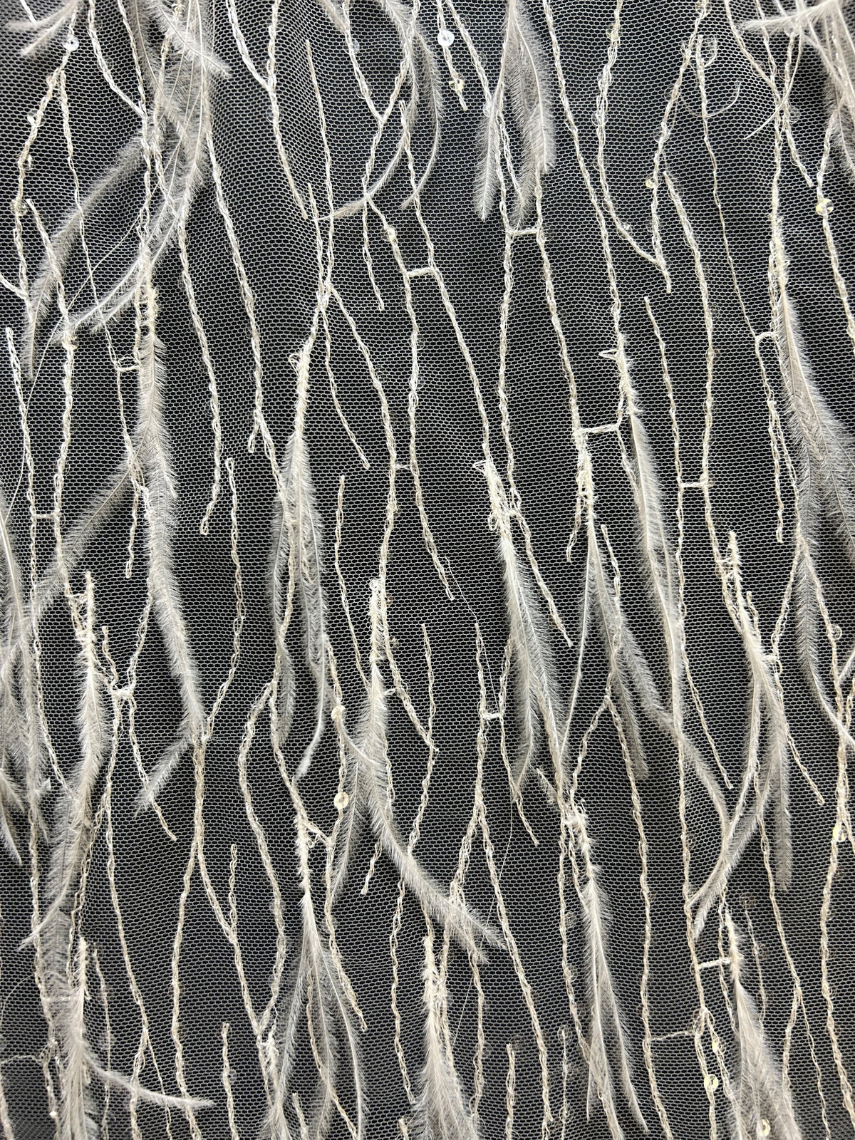 Dentelle de plumes ivoire - Azzurra