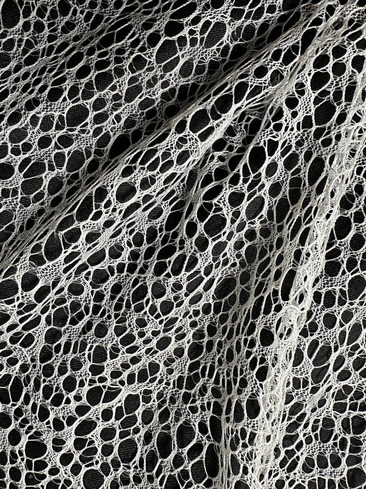 Dentelle Raschel ivoire - Bulles