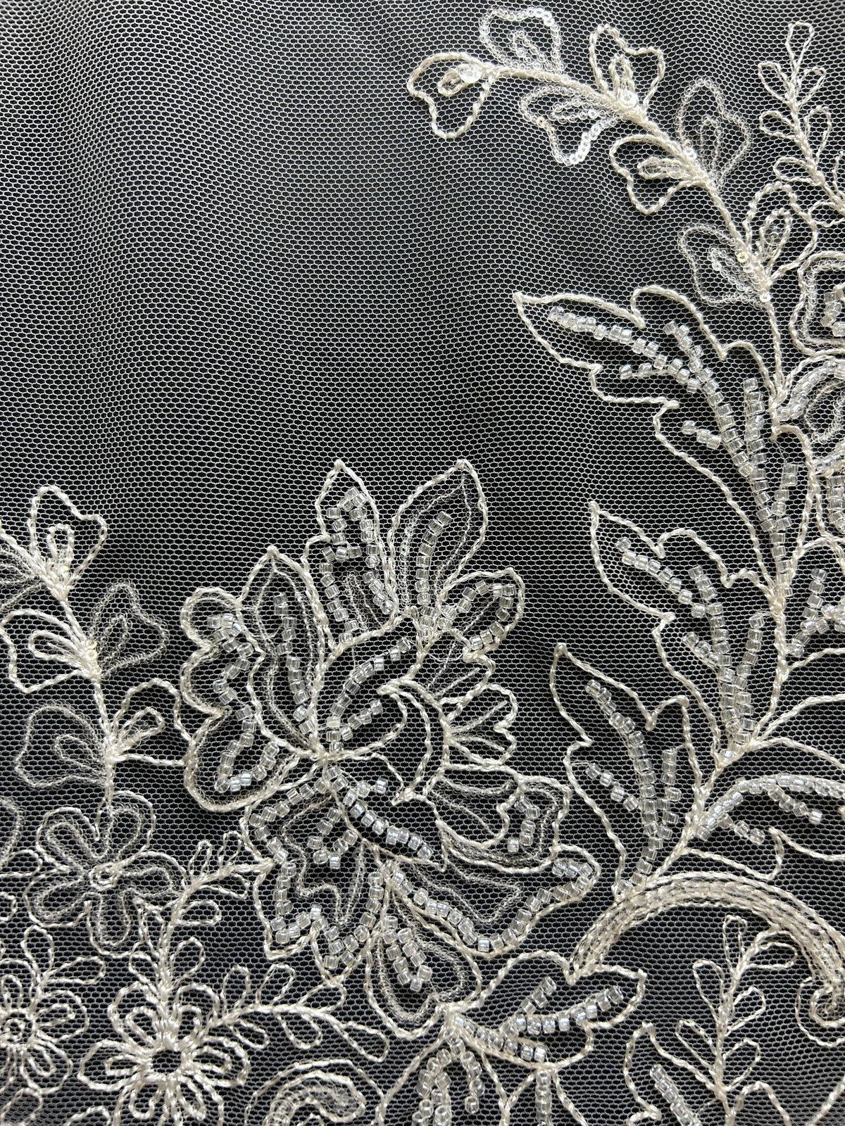 Dentelle perlée ivoire - Bathilda