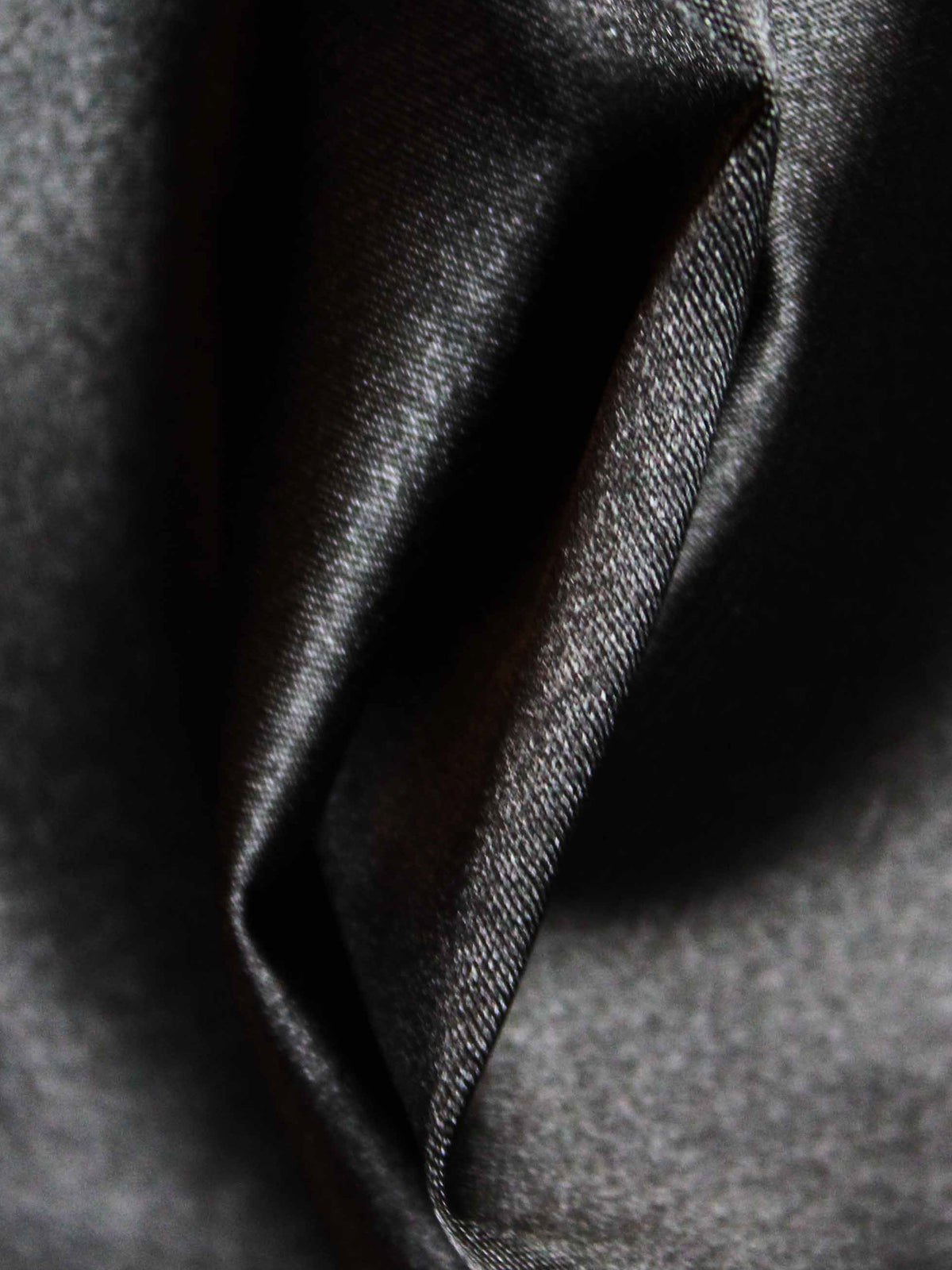 Satin polyester noir et blanc - P78