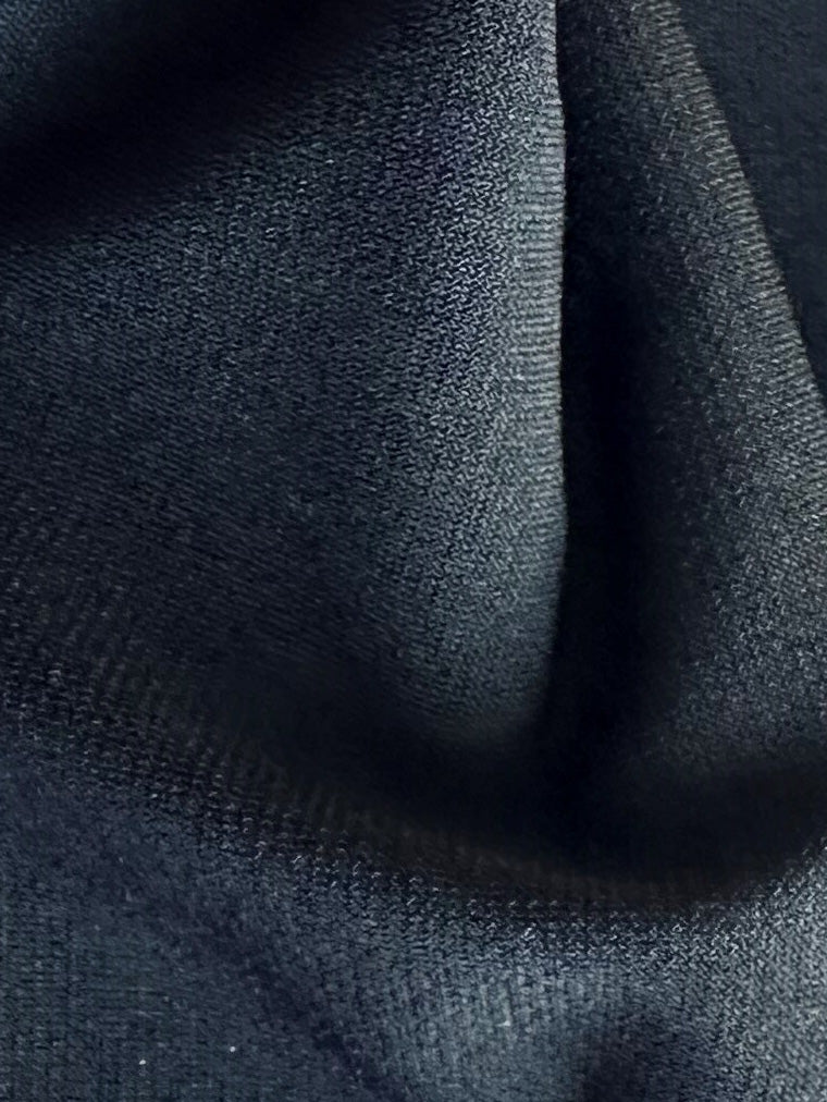 Jersey extensible en polyester noir - Ritual