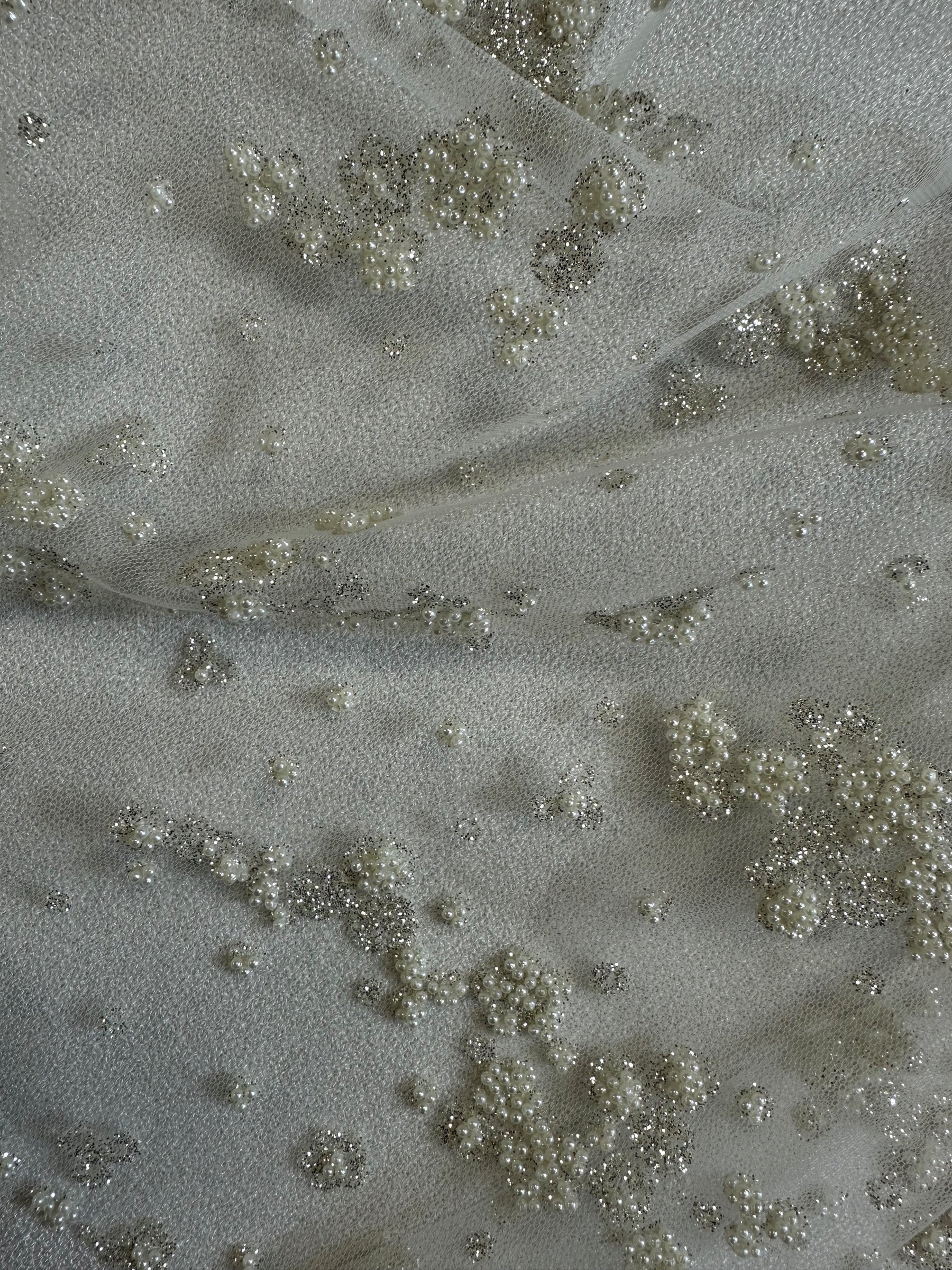 Dentelle Pailletée Ivoire - Breda