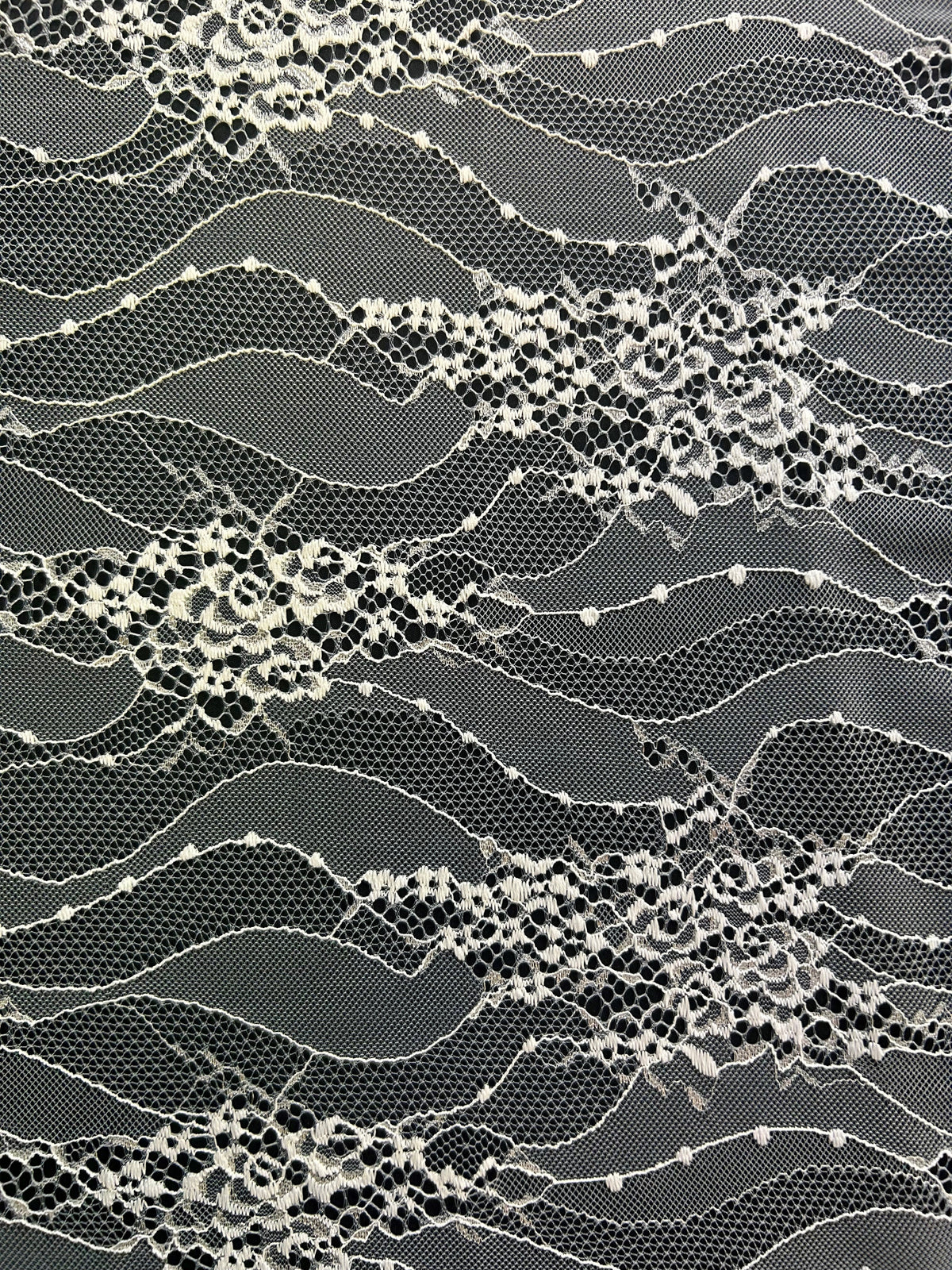 Dentelle Raschel ivoire - Clarisse