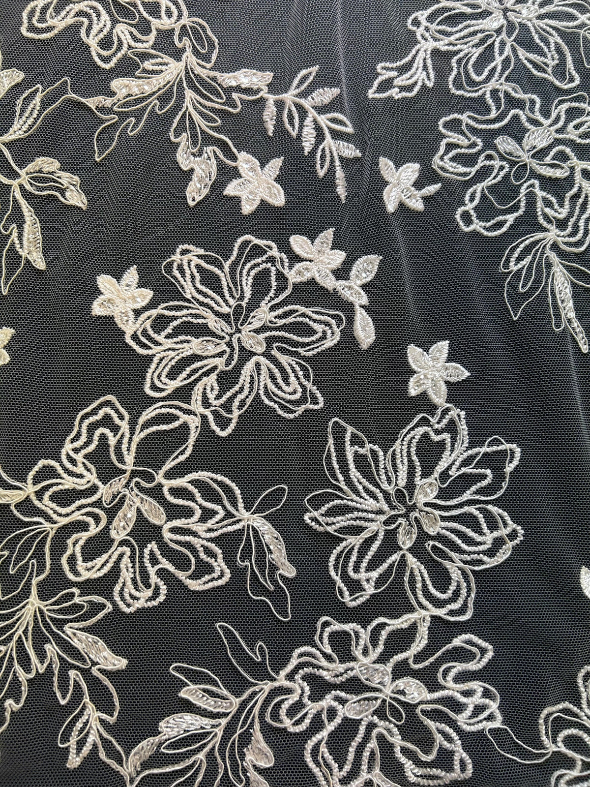 Dentelle Brodée Cordon Ivoire - Calvina