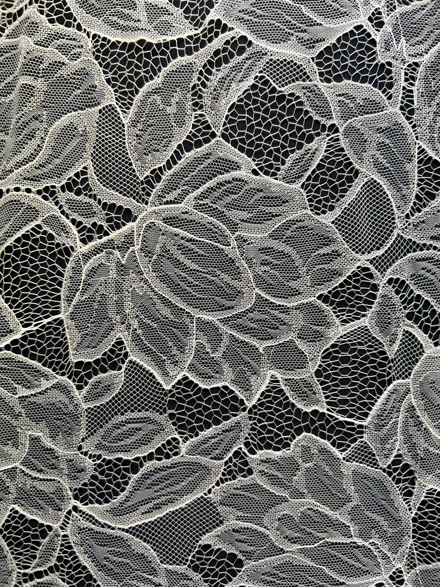 Dentelle Raschel ivoire - Carole