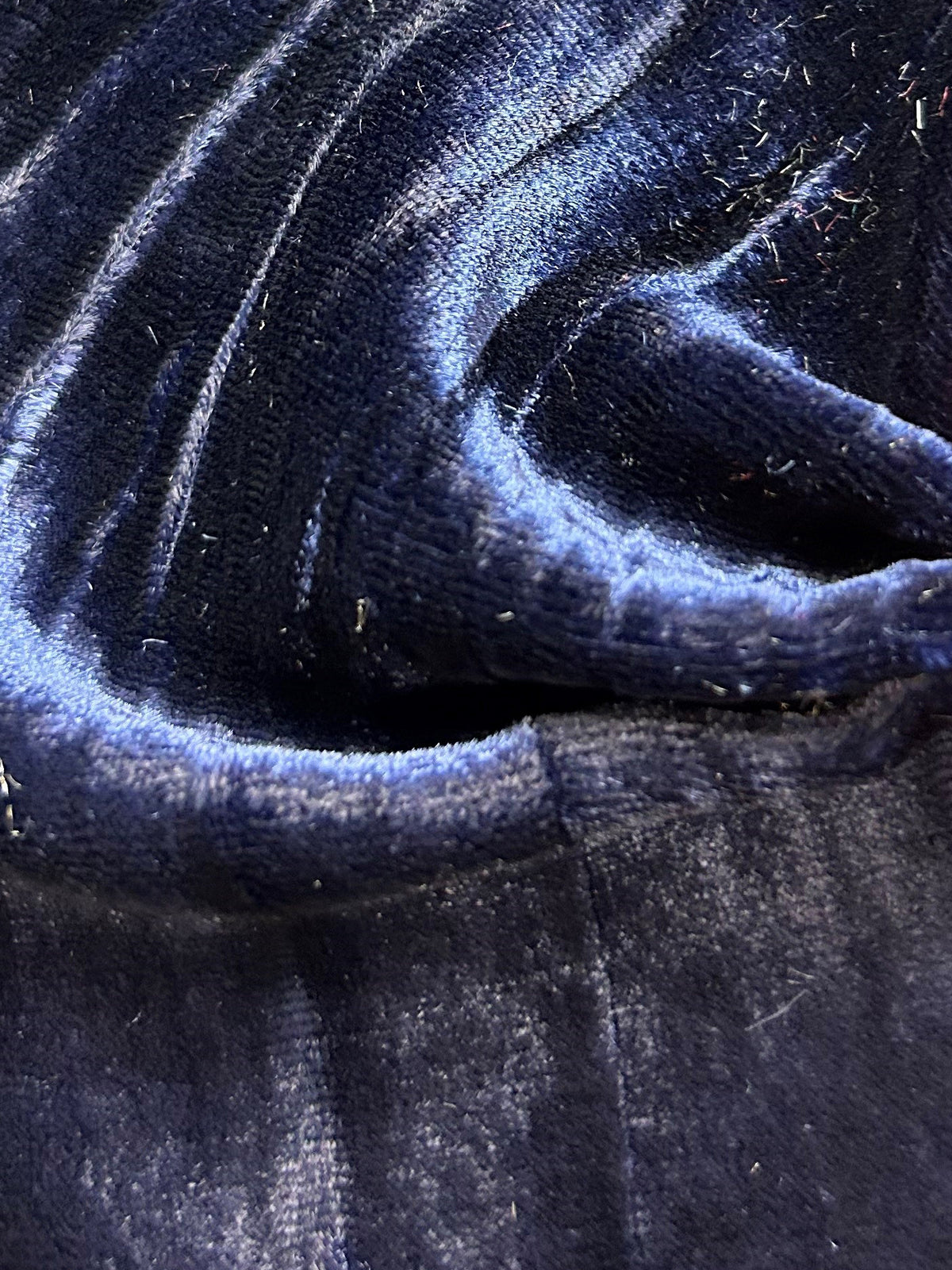 Velours de soie bleu marine - Ruffle