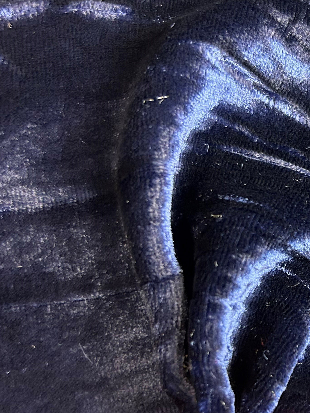 Velours de soie bleu marine - Ruffle