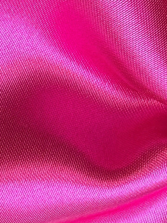 Satin de polyester cerise - Flamenco