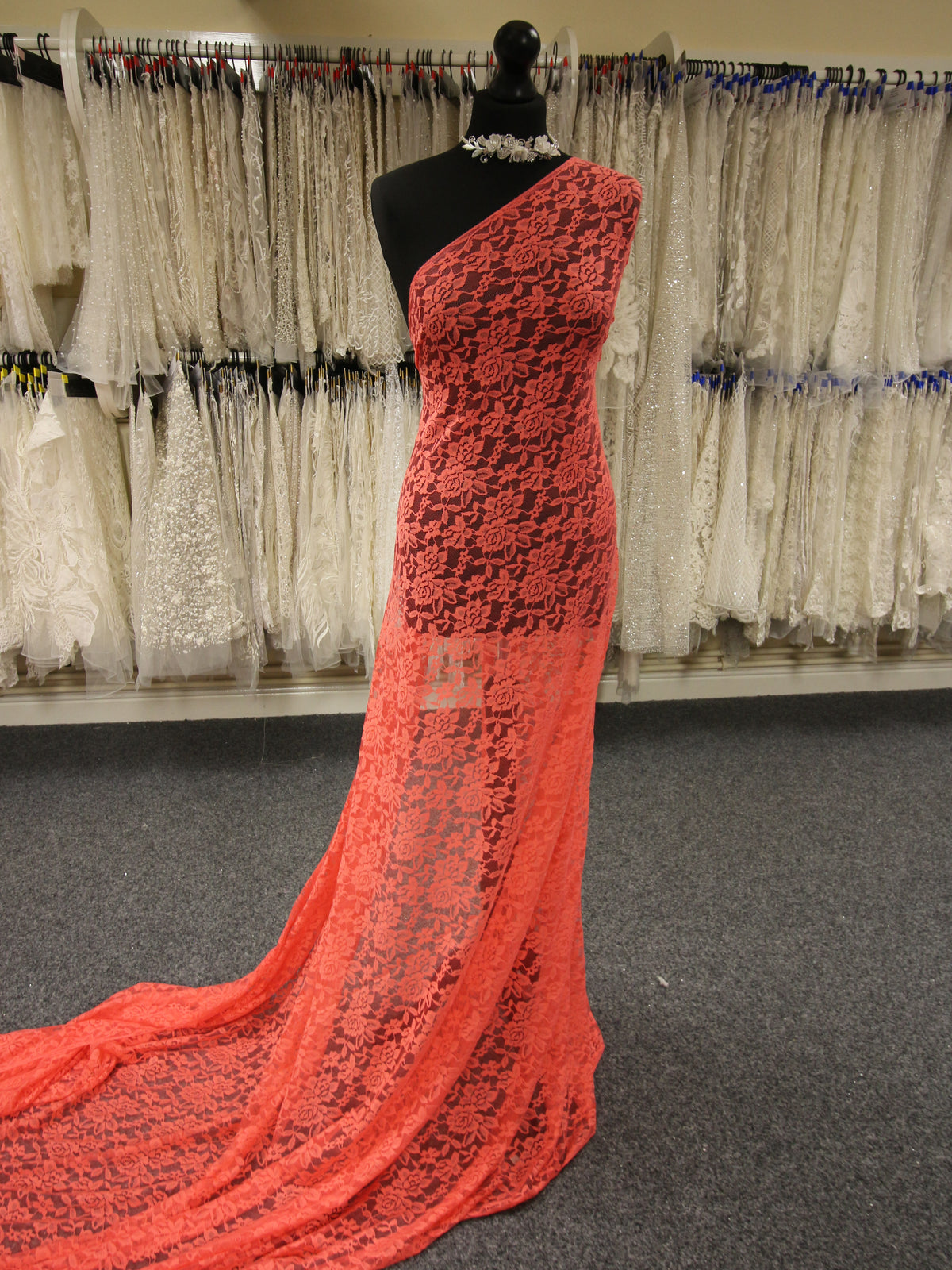 Dentelle Stretch Corail Raschel - Evie