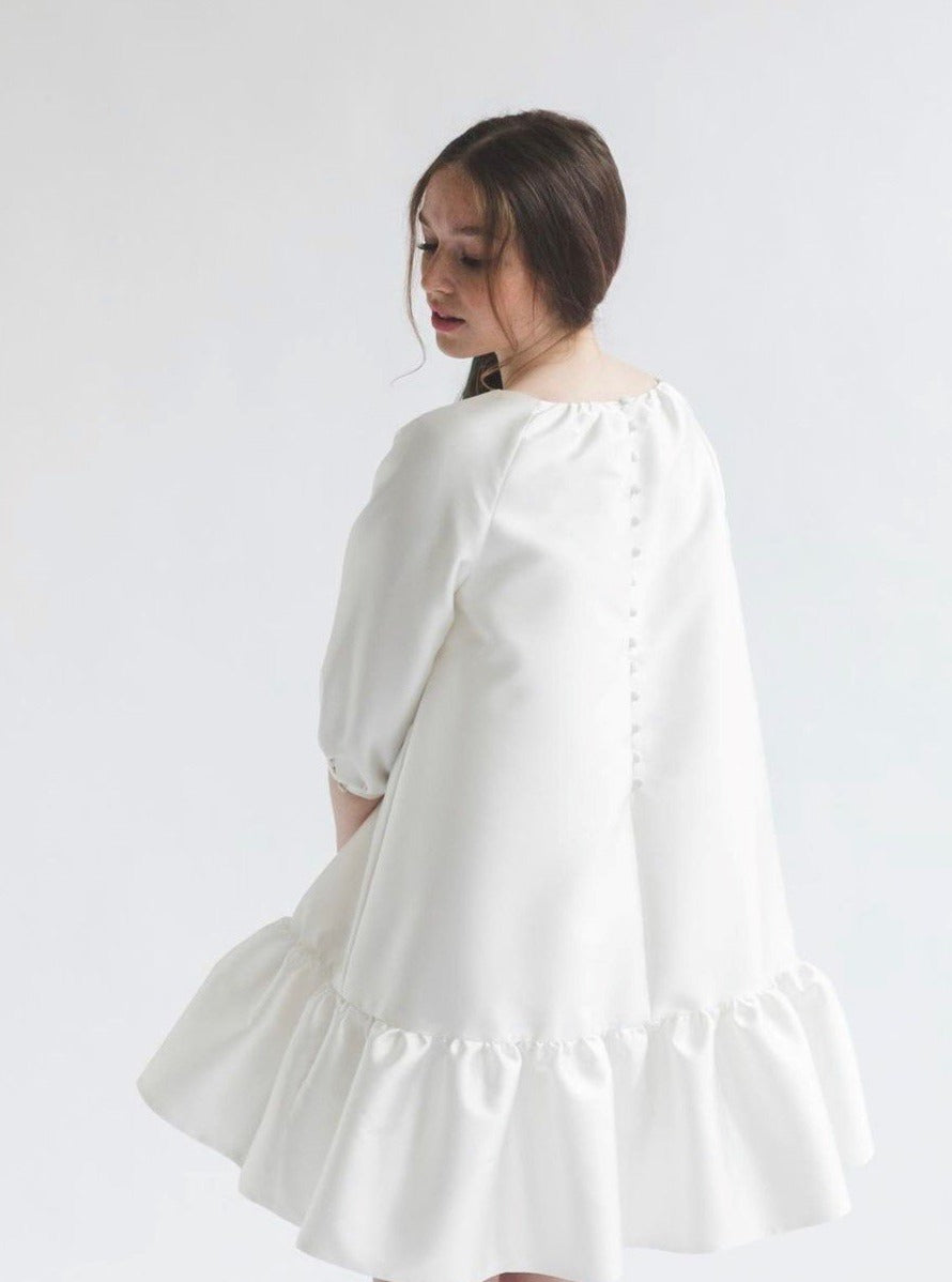 Mikado en organza blanche - Court