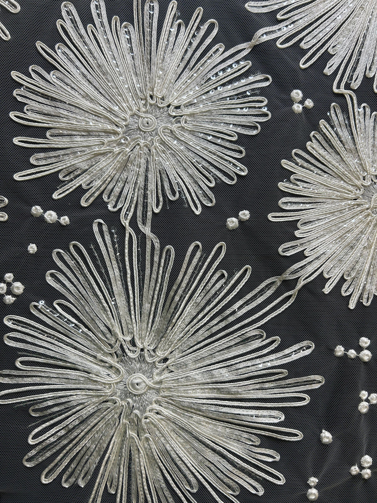 Dentelle Ivoire Cordon & Paillettes - Danuta