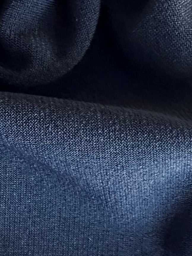 Jersey extensible en polyester bleu marine foncé - Ritual