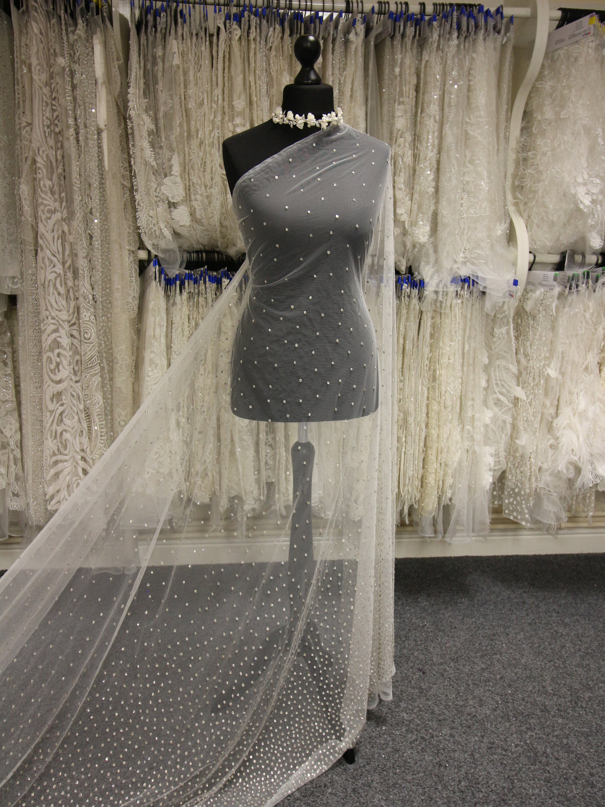 Tulle ivoire avec diamant - Charlie