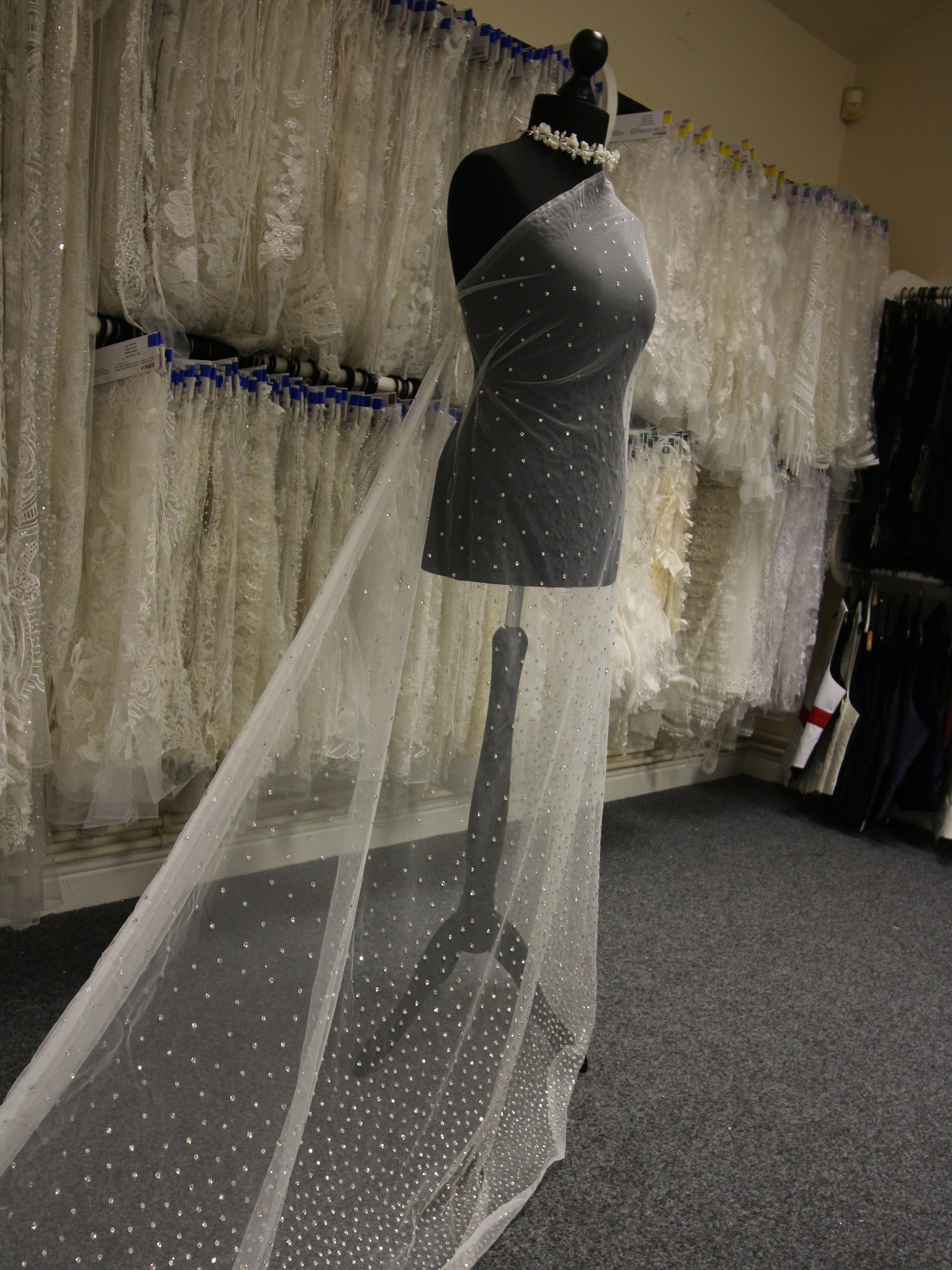 Tulle ivoire avec diamant - Charlie