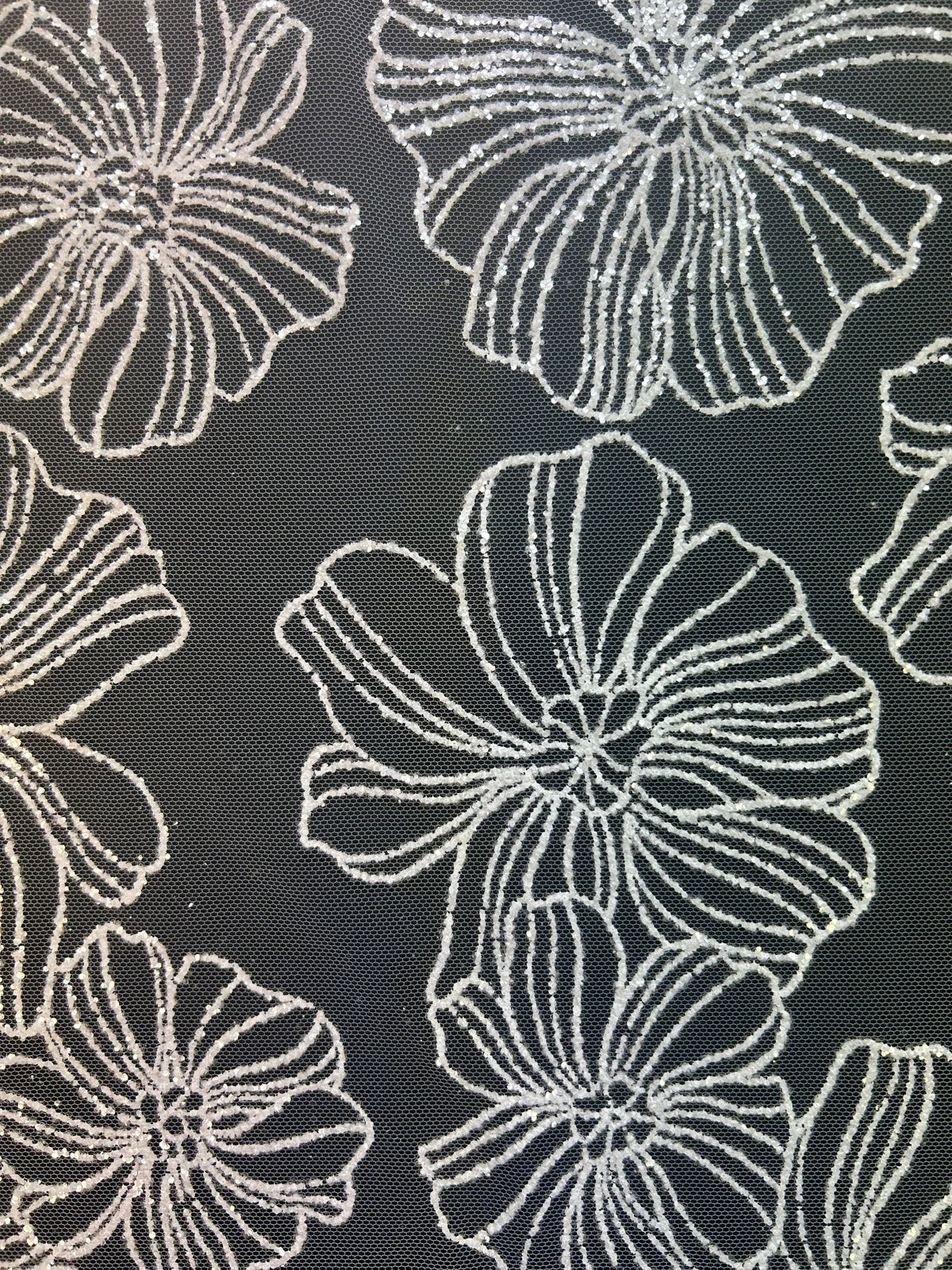 Dentelle pailletée ivoire - Donaldina