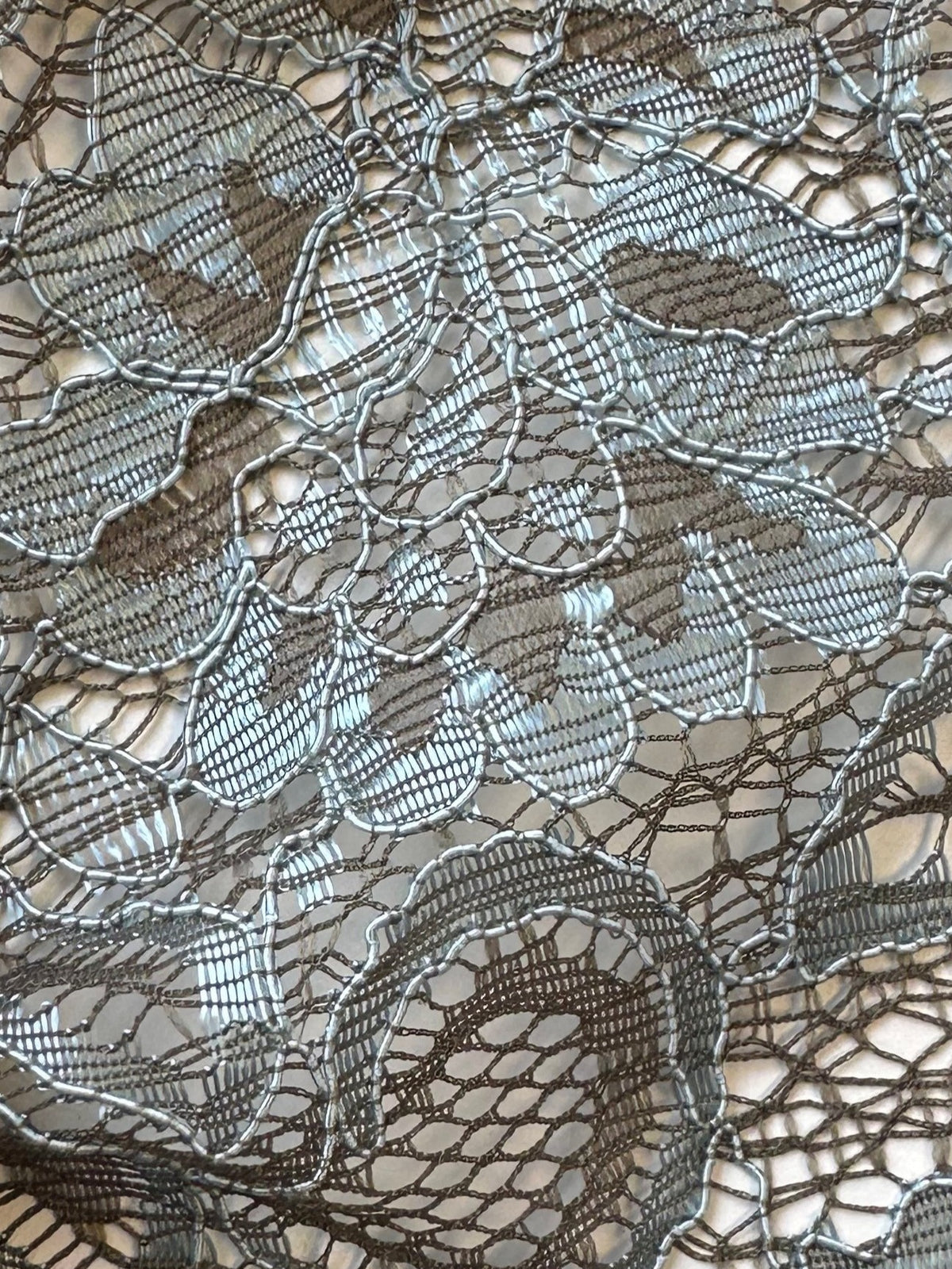 Dentelle cordée couleur œuf de canard - Tocca