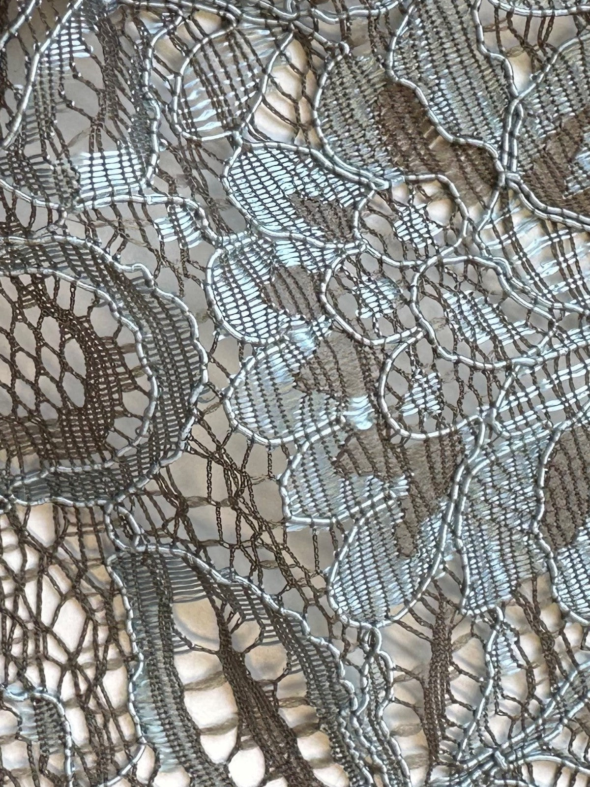 Dentelle cordée couleur œuf de canard - Tocca