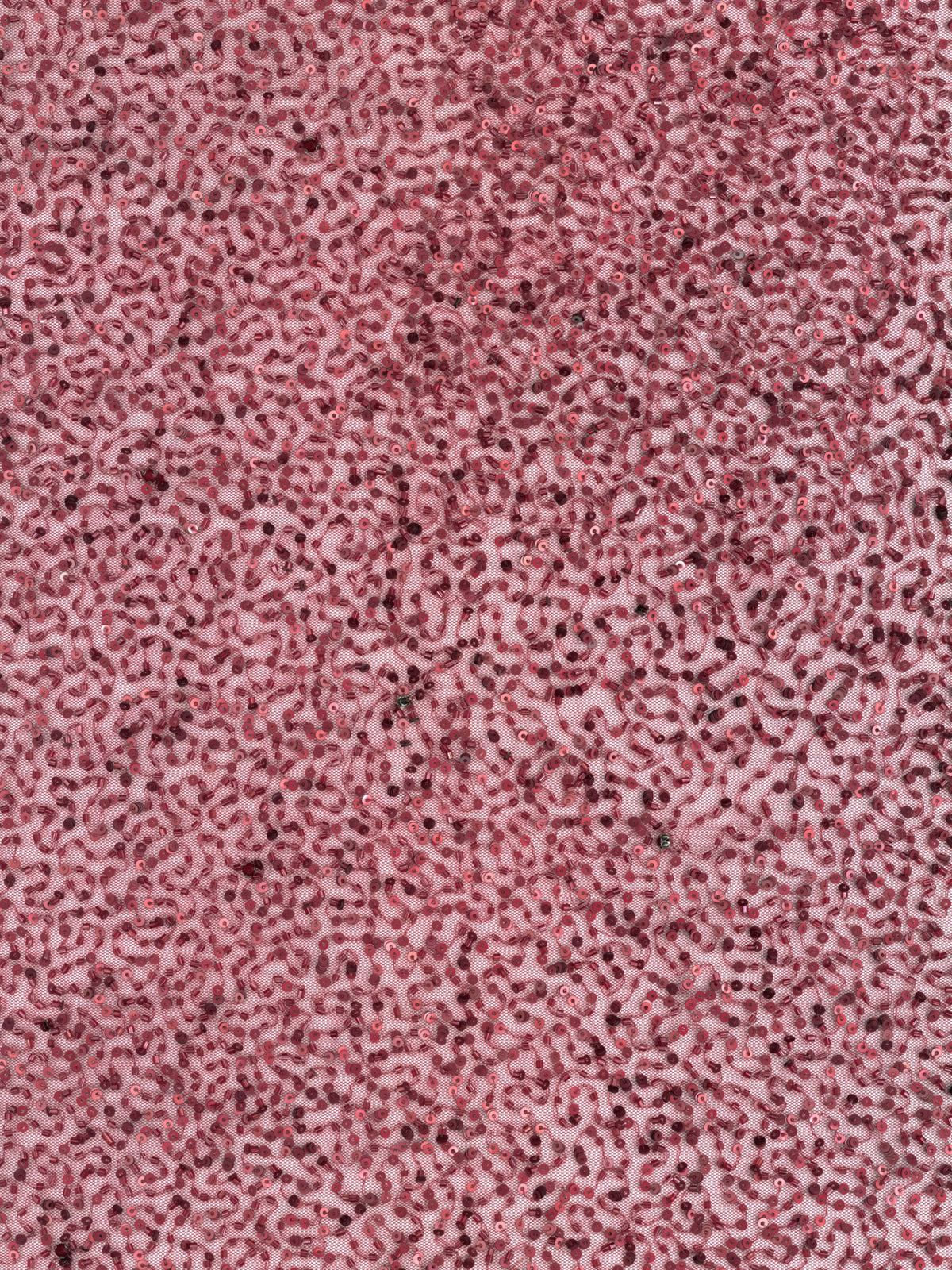 Tulle brodé de perles couleur vin - EB1012