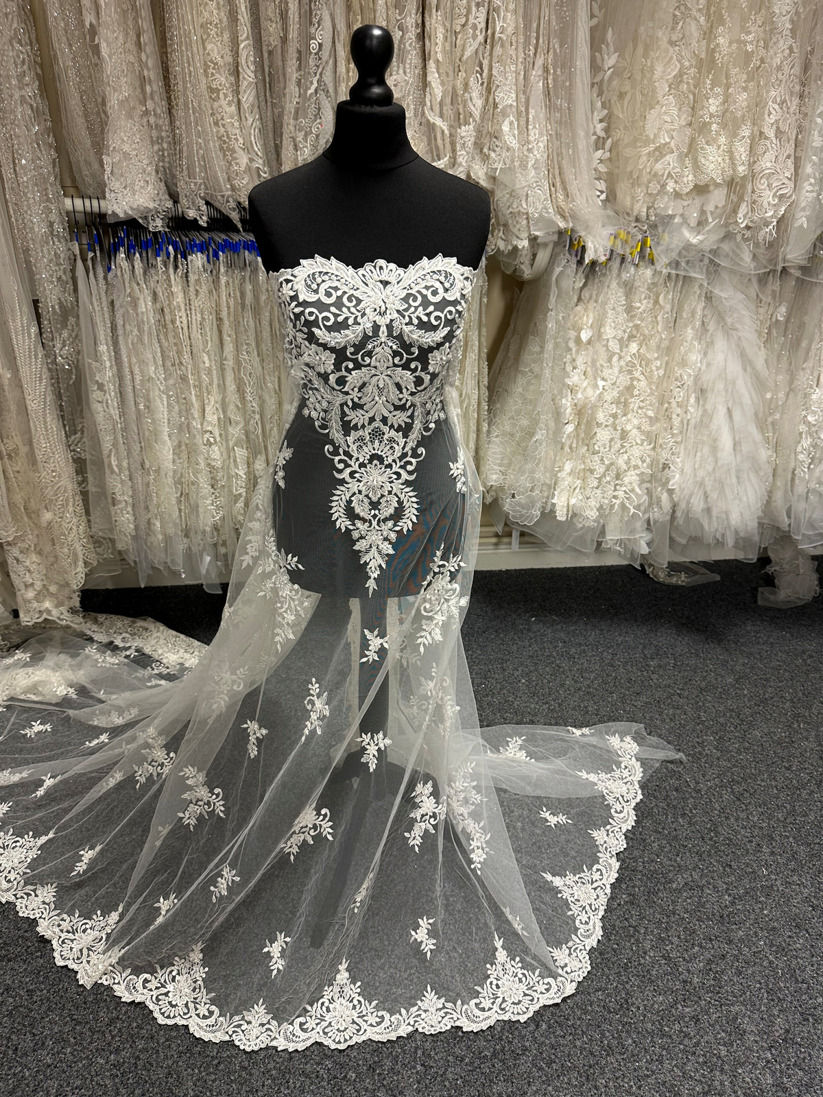 Dentelle perlée ivoire - EB1031