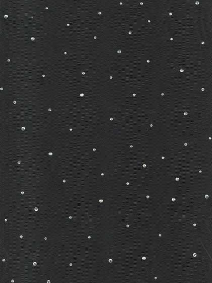 Tulle brodé de perles ivoire - EB1061