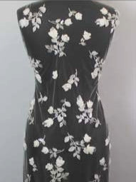 Tulle ivoire brodé de perles en 3D - EB1063