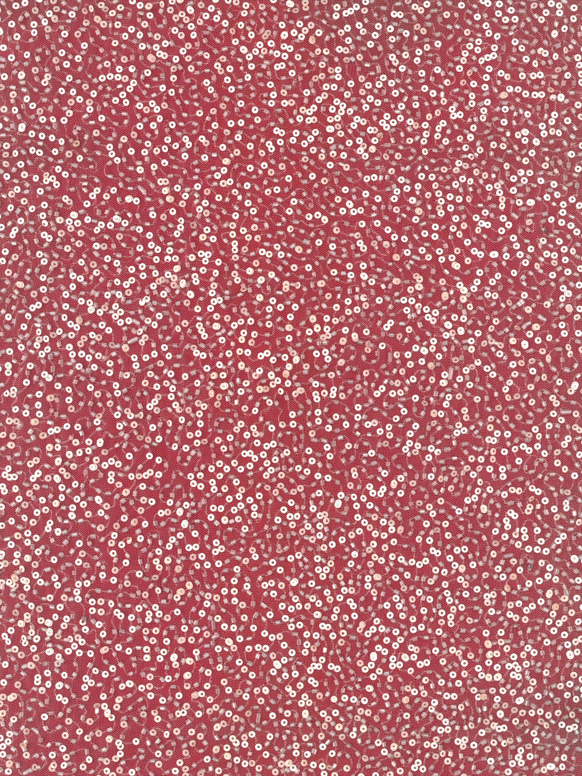 Tulle brodé de perles rose foncé - EB1103