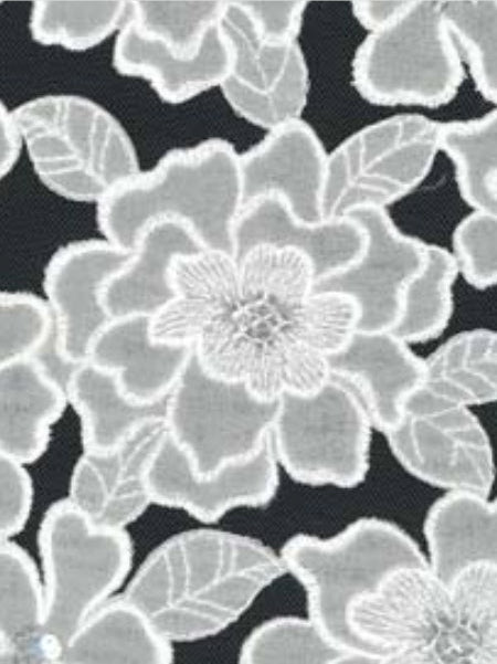 Ivory Embroidered Sequin Tulle - EB3003