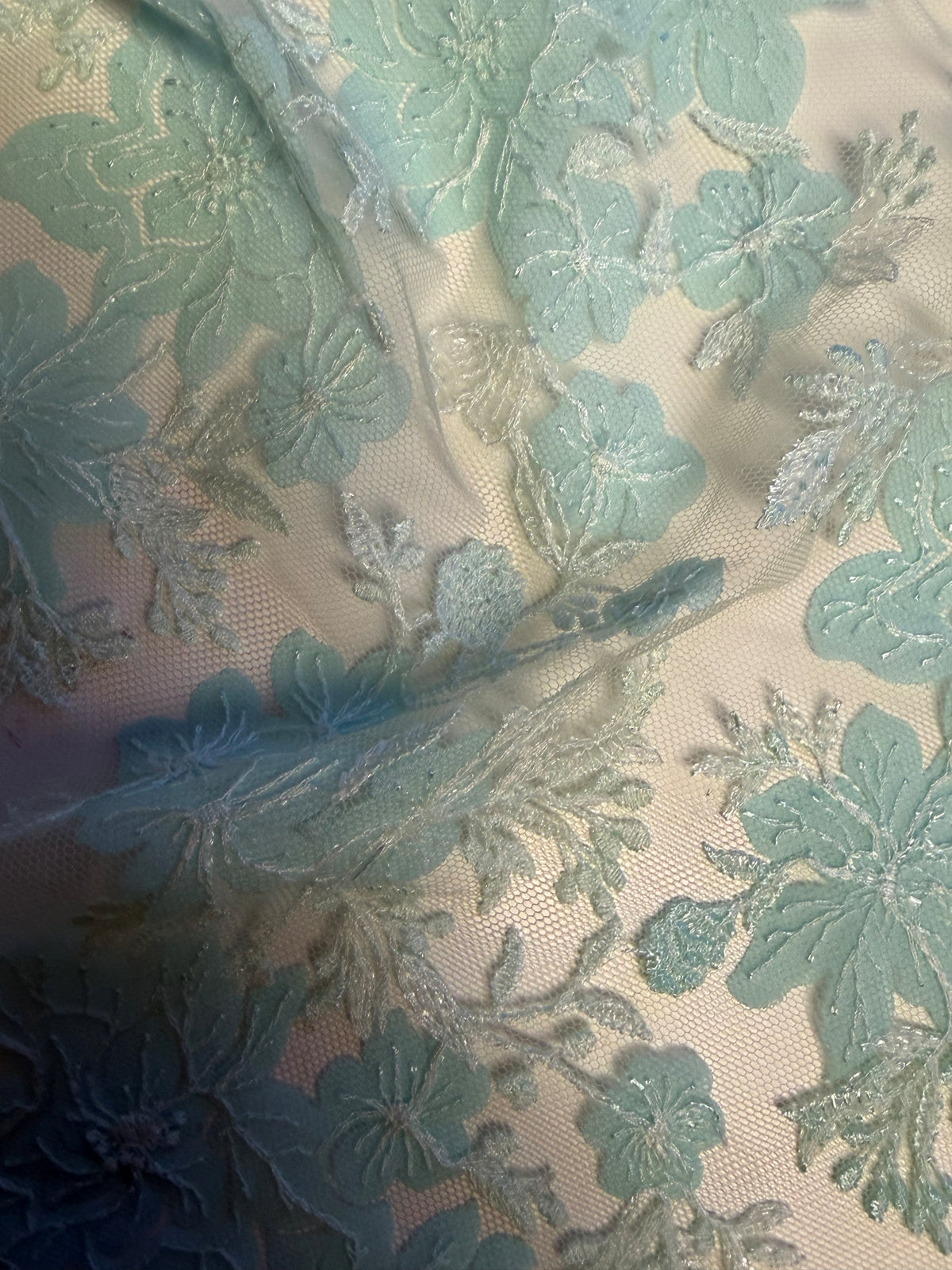 Dentelle brodée ciel - EB3053