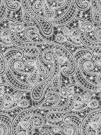 Ivory Embroidered Tulle - EB5017