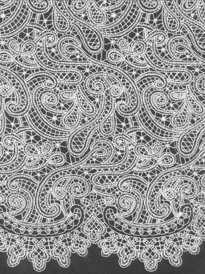 Ivory Embroidered Tulle - EB5017