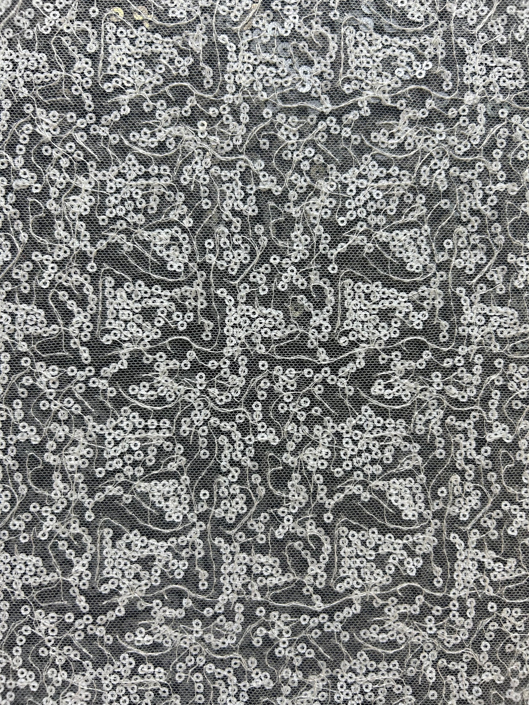 Dentelle à paillettes ivoire - Excentricité