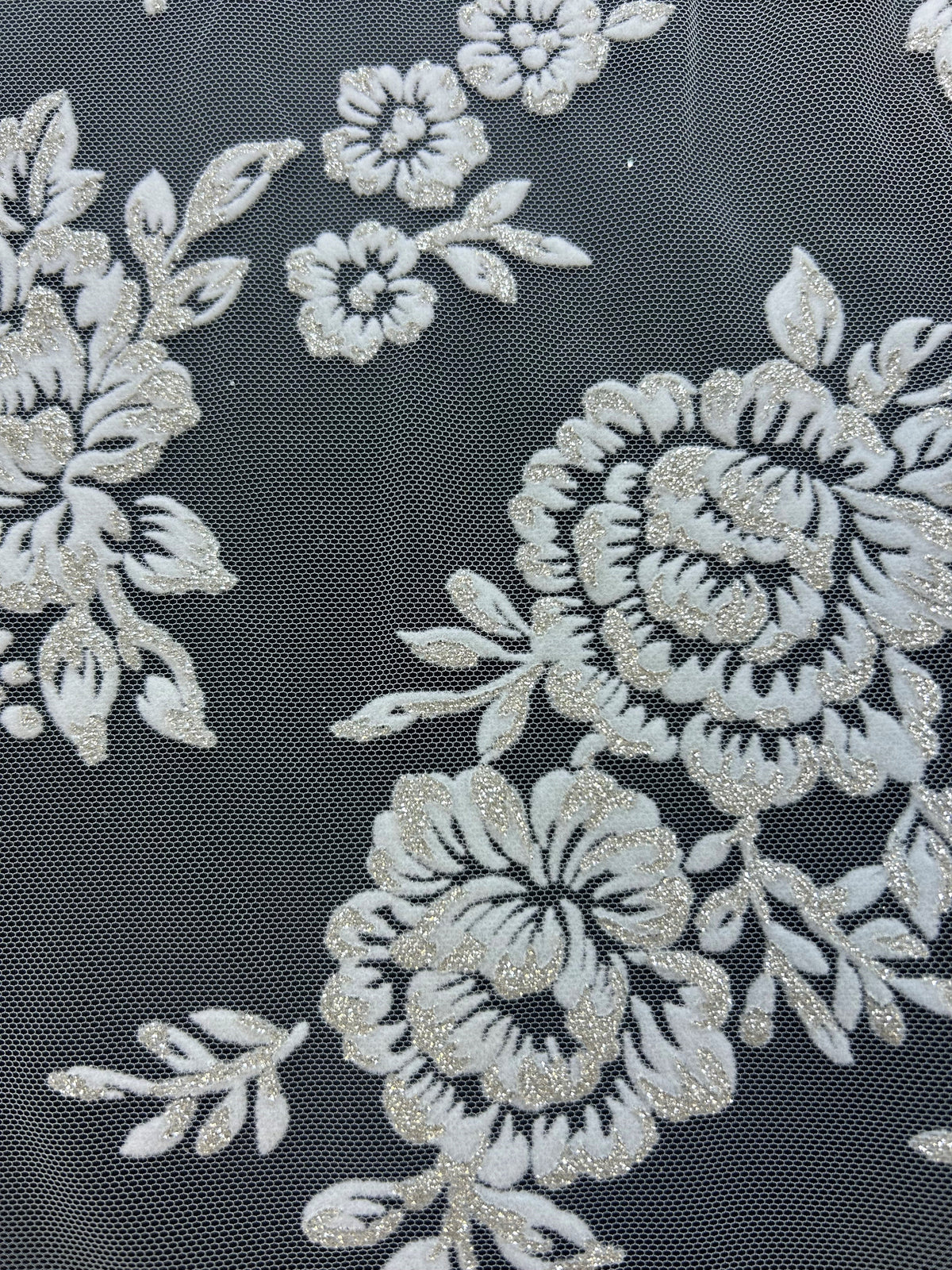 Tulle pailleté ivoire - Edelie