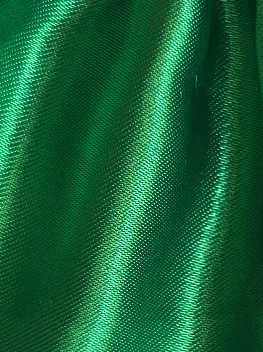 Satin Polyester Émeraude - Ascot