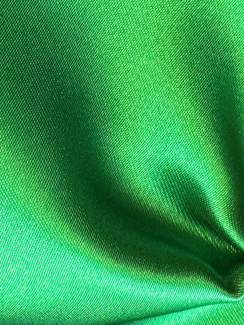 Satin de polyester émeraude - Flamenco