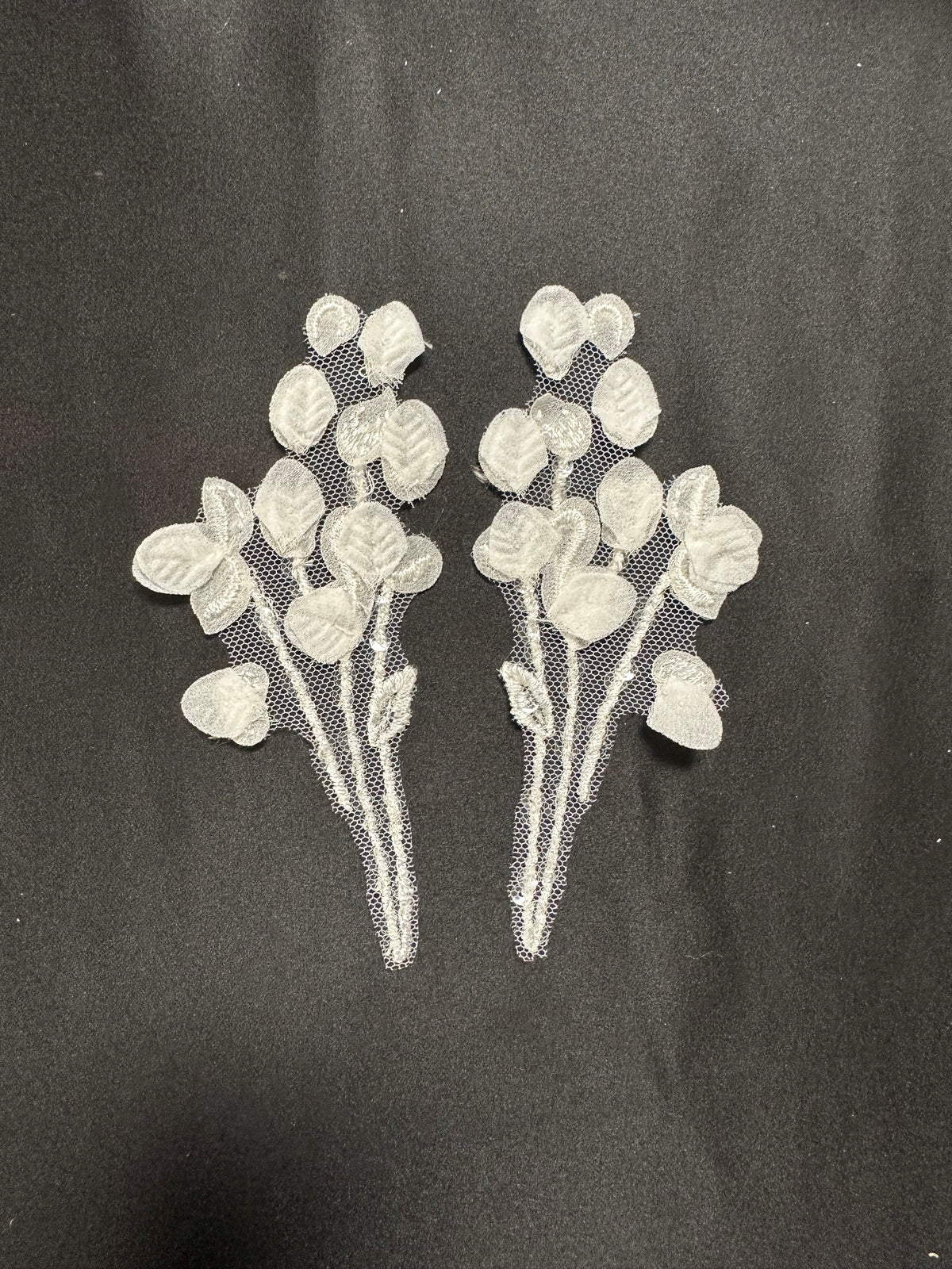 Appliques de dentelle florale ivoire - MT6003