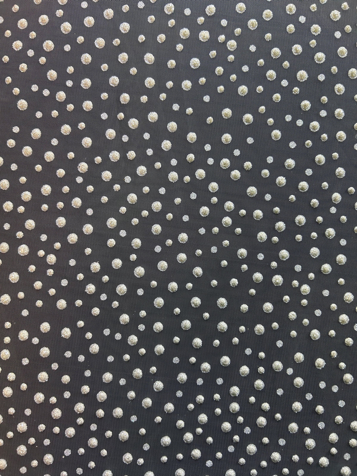 Dentelle pailletée ivoire - Ethel