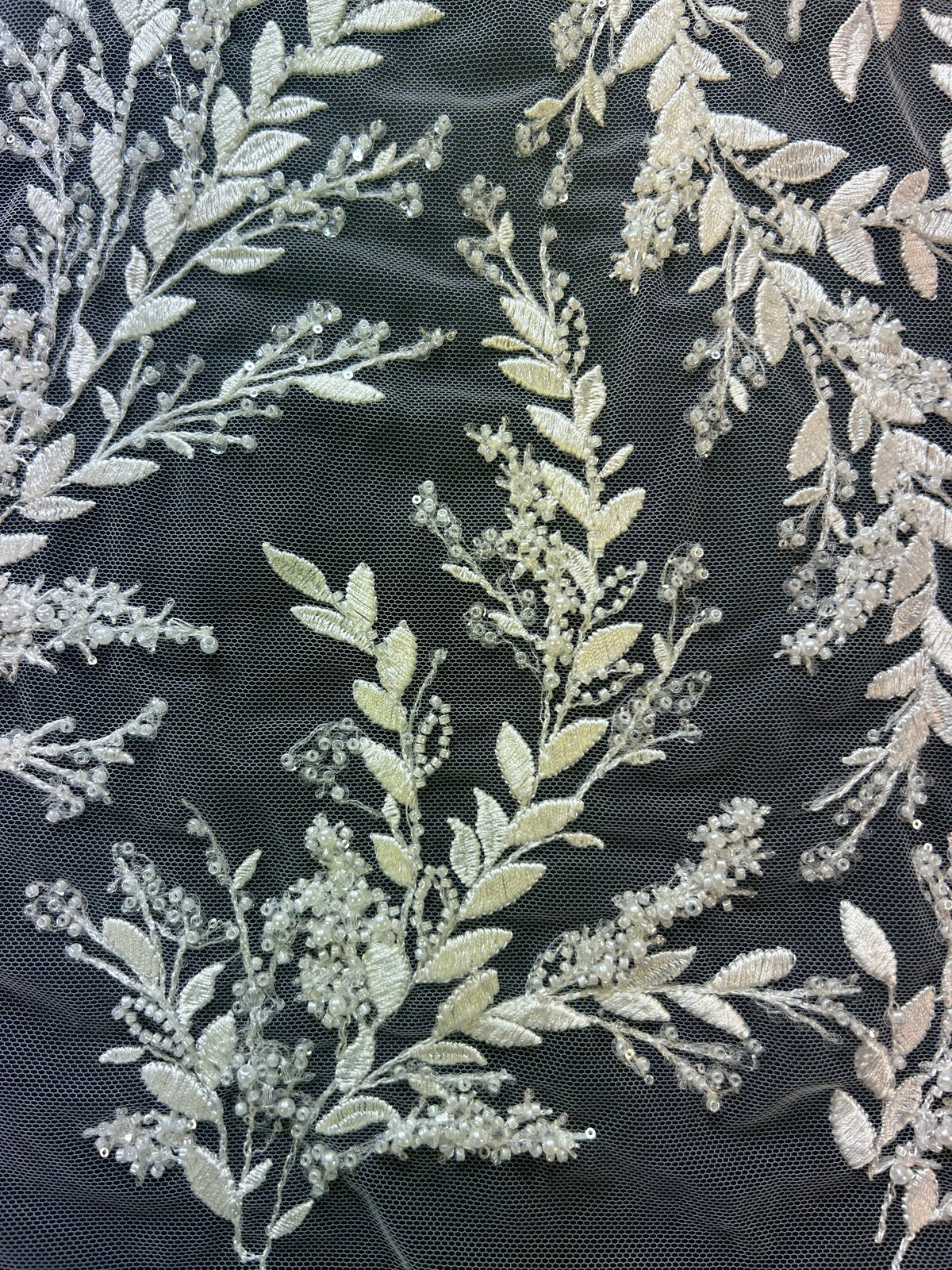 Dentelle de mariée perlée ivoire - Giralda