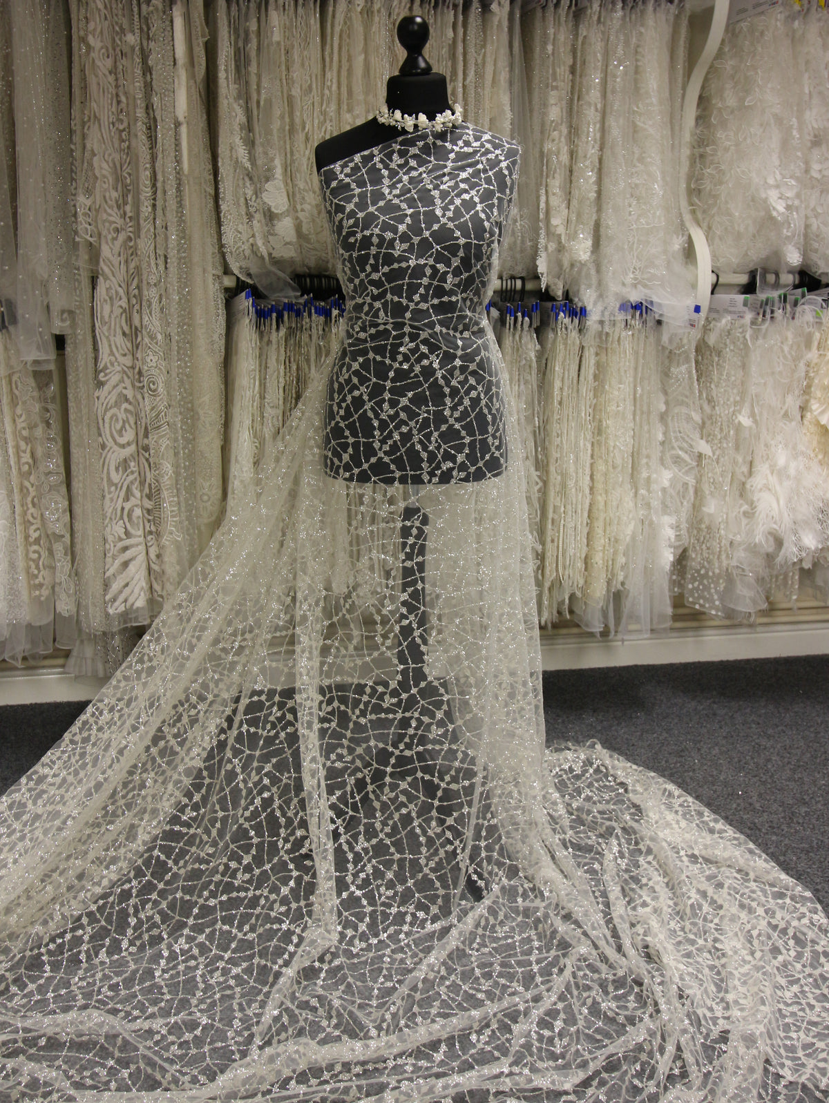 Tulle pailleté ivoire - Trance